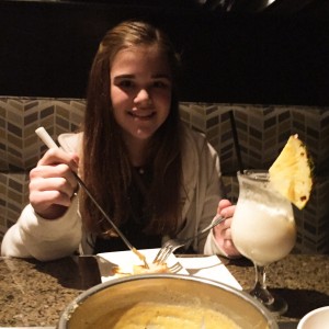 Celebrating teenage-hood with some fondue!